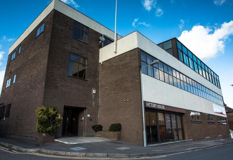 Exterior shot of Victory House, the Home of LUx Offices